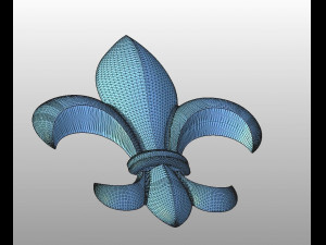 fleur de lis 3d print model 3D प्रिंट मॉडल