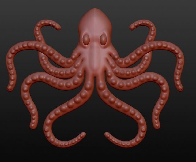 octopus 3d print model 3D 프린트 모델 .c4d .max .obj .3ds .fbx .stl .blend 