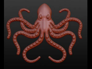 modelo de impresi&oacute;n 3d de pulpo Modelo de impresión 3D