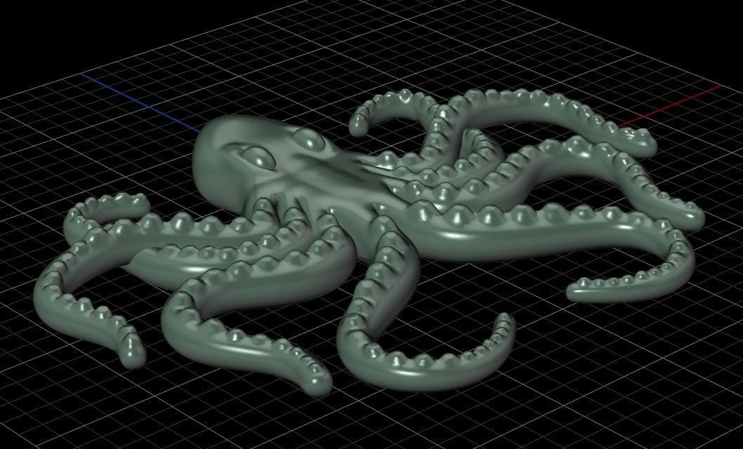 Осьминог модель. Octopus 3d model. осьминог octopus 3d stl. гибкий осьминог 3д тинтеркад. 3d printed octopus.