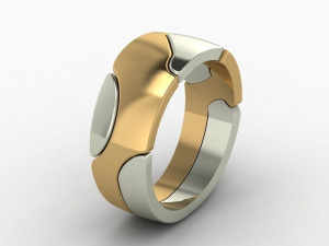 puzzle ring 3d print model Modello di stampa 3D