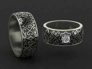 ring pattern 3d print model Modello di stampa 3D