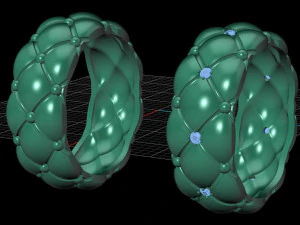 ring quilted matelasse 3d print model 3D Print Model
