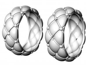 ring quilted matelasse 3d print model 3D Print Model