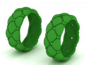 ring quilted matelasse 3d print model 3D प्रिंट मॉडल