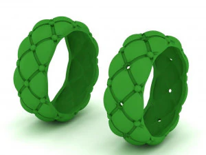 ring quilted matelasse 3d print model 3D Print Model