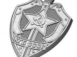 kgb badge 3d print model 3Dプリントモデル