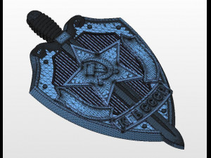 kgb badge 3d print model 3Dプリントモデル