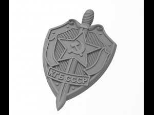 kgb badge 3d print model 3Dプリントモデル