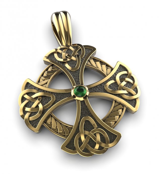 celtic cross pendant 3Dプリントモデル .c4d .max .obj .3ds .fbx .stl .blend 