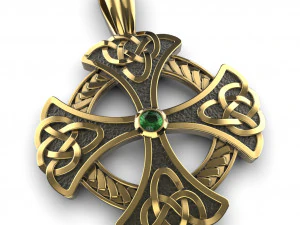 celtic cross pendant 3D Print Model