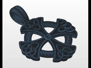 सेल्टिक क्रॉस पेंडेंट 3D प्रिंट मॉडल