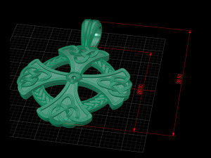 celtic cross pendant 3Dプリントモデル