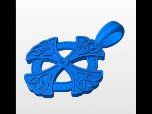 सेल्टिक क्रॉस पेंडेंट 3D प्रिंट मॉडल