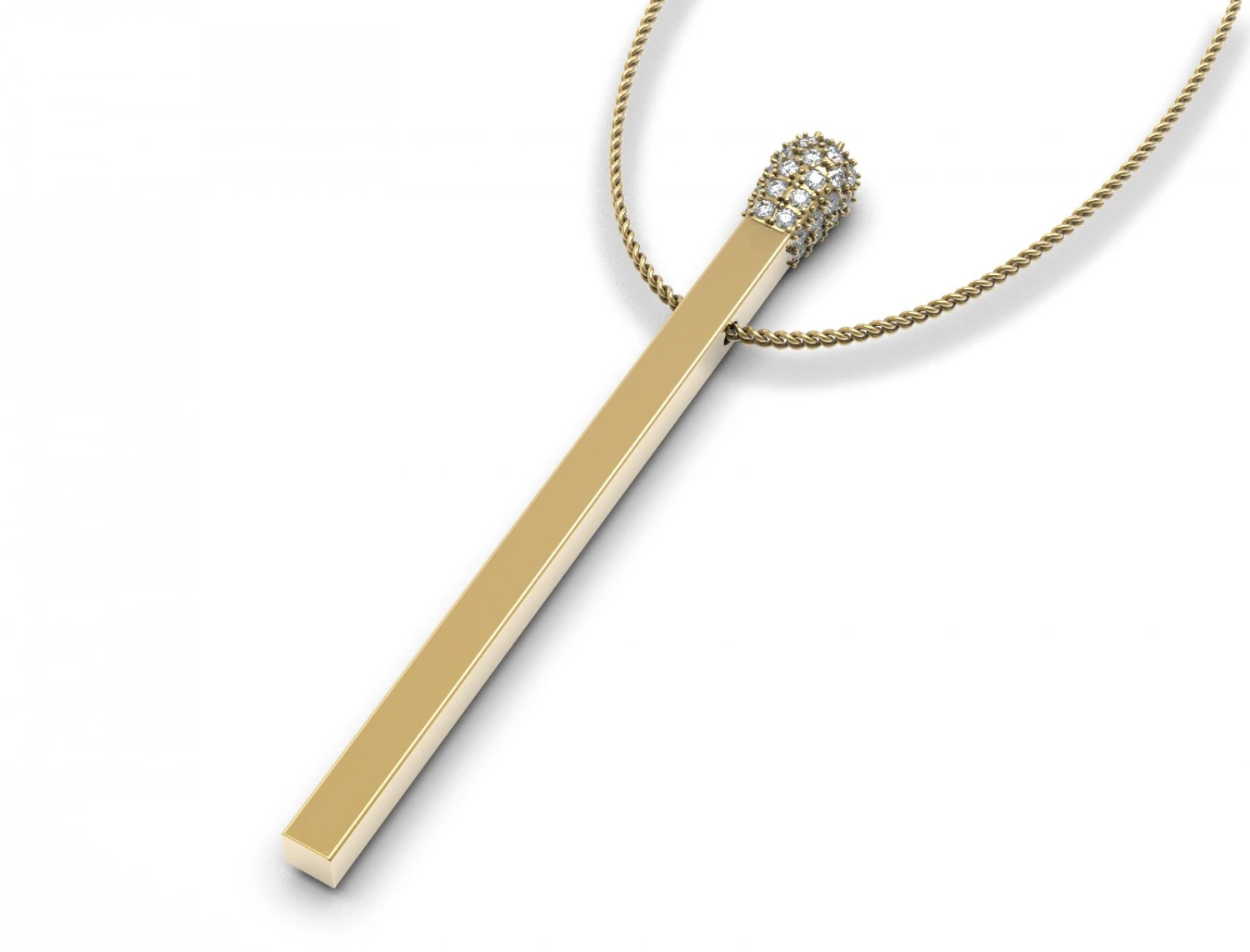 кулон сірник 3D Принт Модель .c4d .max .obj .3ds .fbx .stl .blend 