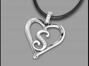 펜던트 하트 3D 프린트 모델