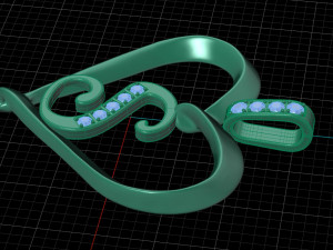 pendant heart 3D 打印模型