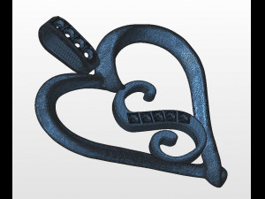 pendant heart 3D 打印模型