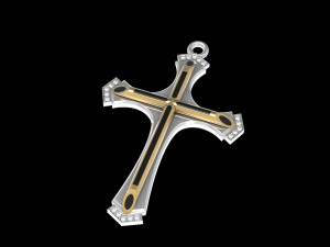 cross with enamel Modello di stampa 3D