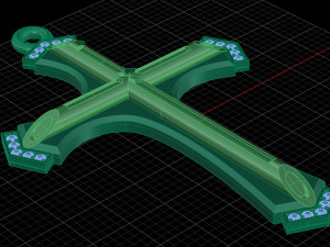 cross with enamel Modello di stampa 3D