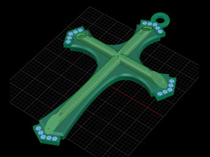 cross with enamel Modello di stampa 3D