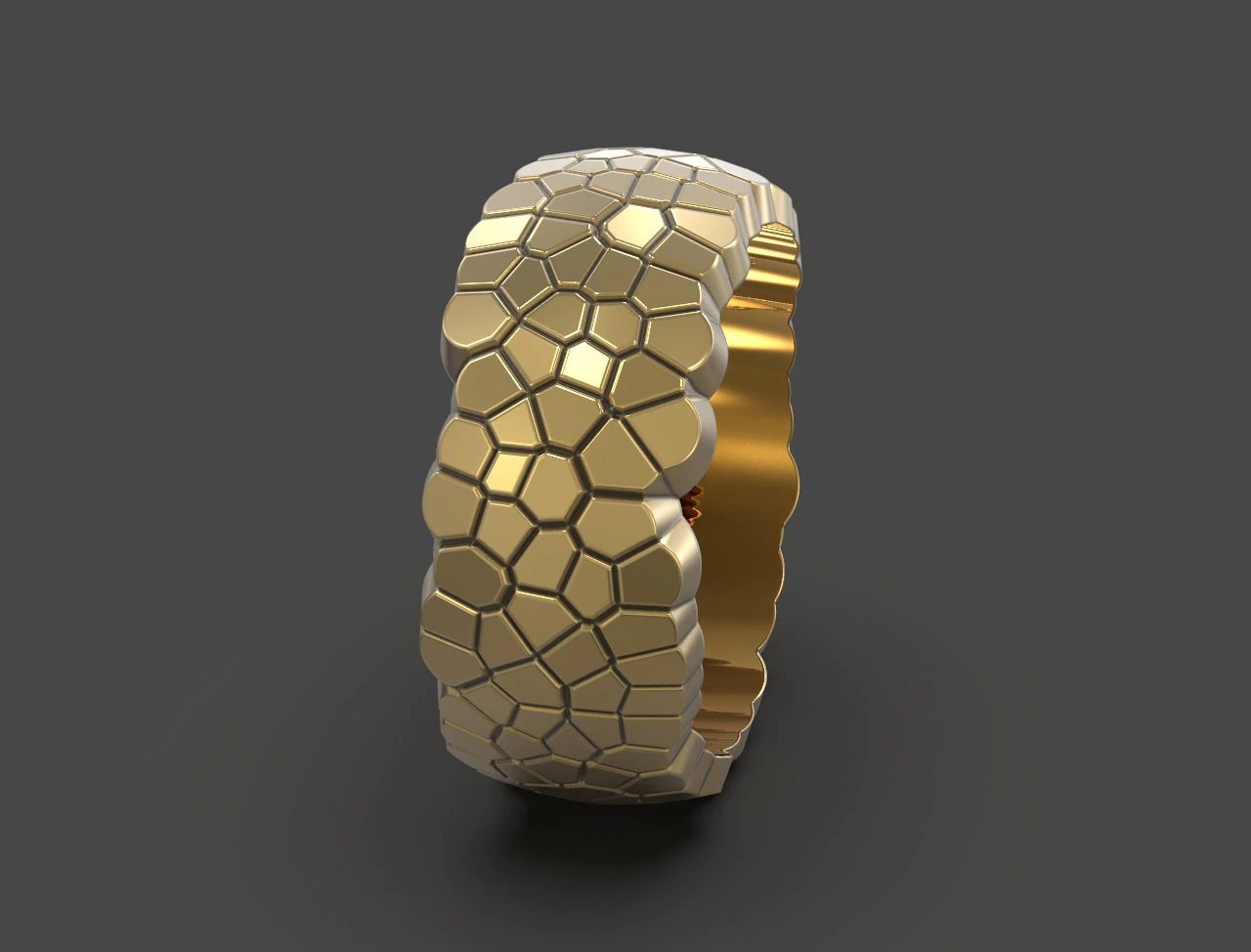 ring geometric shape voronoi 3D Print Model .c4d .max .obj .3ds .fbx .stl .blend