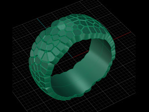 ring geometric shape voronoi 3Dプリントモデル