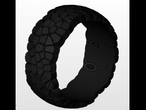 ring geometric shape voronoi 3Dプリントモデル