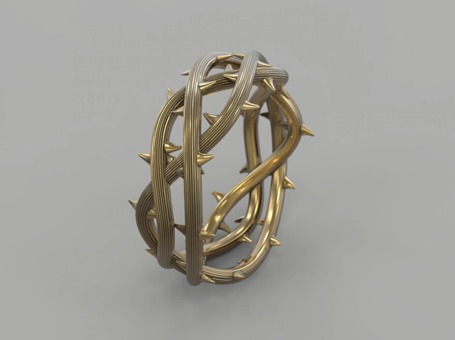 ring crown of thorns 3D Print Model .c4d .max .obj .3ds .fbx .stl .blend 