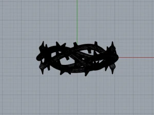 ring crown of thorns 3D Print Model