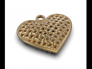 pendant wicker heart Modello di stampa 3D