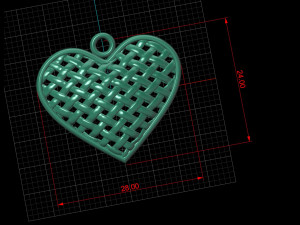 pendant wicker heart 3D प्रिंट मॉडल