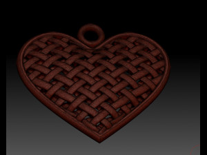 pendant wicker heart 3D प्रिंट मॉडल