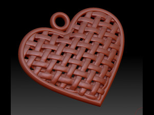pendant wicker heart 3D प्रिंट मॉडल