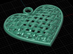 pendant wicker heart 3D प्रिंट मॉडल