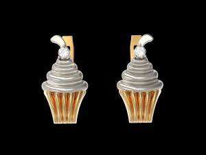 귀걸이 케이크 3D 모델