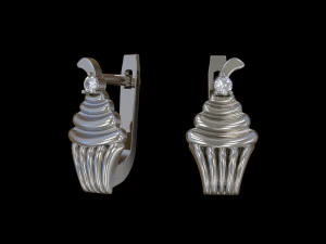 귀걸이 케이크 3D 모델