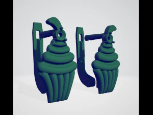 귀걸이 케이크 3D 모델