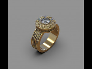 ring with a prayer to the virgin mary Modello di stampa 3D