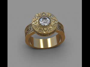 ring with a prayer to the virgin mary 3D Print Model