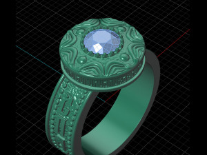 ring with a prayer to the virgin mary 3D Print Model