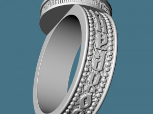 ring with a prayer to the virgin mary 3D Print Model