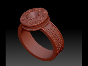 ring with a prayer to the virgin mary 3D Print Model