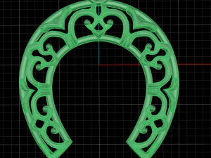 horseshoe pendant 3D Print Model