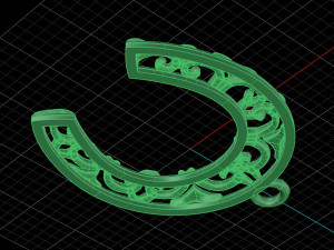 horseshoe pendant 3Dプリントモデル