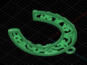 horseshoe pendant 3D Print Model