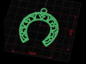 horseshoe pendant 3Dプリントモデル