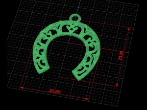 horseshoe pendant 3D Print Model