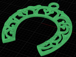 horseshoe pendant 3D Print Model