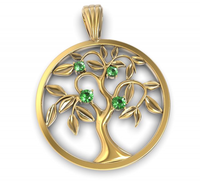 pendant tree 3D Принт Модель .c4d .max .obj .3ds .fbx .stl .blend 